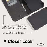 Coach Folio Signature C Case - Etui 2w1 z klapką iPhone 15 Pro Max (Charcoal)