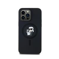 Karl Lagerfeld Silicone Karl & Choupette MagSafe - Etui iPhone 14 Pro (czarny)