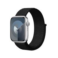 Crong Nylon Reflex - Pasek sportowy do Apple Watch 38/40/41 mm (czarny)