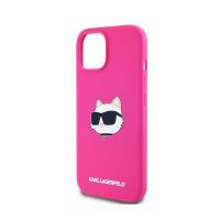 Karl Lagerfeld Silicone Choupette Head MagSafe - Etui iPhone 15 / 14 / 13 (różowy)