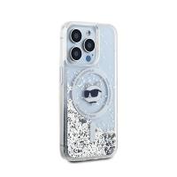 Karl Lagerfeld Liquid Glitter Choupette Head MagSafe - Etui iPhone 14 Pro (przezroczysty)