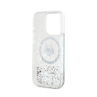 Karl Lagerfeld Liquid Glitter Choupette Head MagSafe - Etui iPhone 14 Pro (przezroczysty)