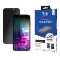 3mk HardGlass Max Privacy - Szkło hartowane z filtrem prywatyzującym do iPhone 15 Pro (czarny)