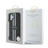 Guess 4G Printed Stripes MagSafe - Etui iPhone 16 Plus (czarny)