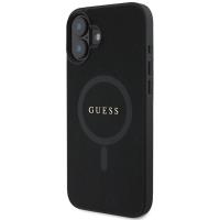 Guess Saffiano Classic Logo MagSafe - Etui iPhone 16 Plus (czarny)