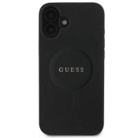 Guess Saffiano Classic Logo MagSafe - Etui iPhone 16 Plus (czarny)