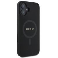 Guess Saffiano Classic Logo MagSafe - Etui iPhone 16 Plus (czarny)