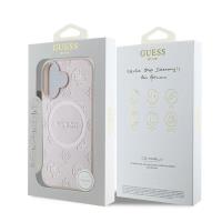 Guess Saffiano Peony Classic Logo MagSafe - Etui iPhone 16 Plus (różowy)