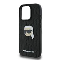 Karl Lagerfeld Monogram Karl Head Pin - Etui iPhone 16 Pro (czarny)