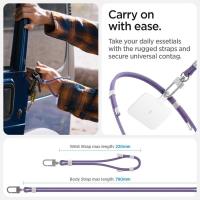 Spigen Universal Strap Set Crossbody & Wrist - Pasek do telefonu na ramię + na nadgarstek (Deep Purple)