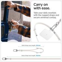 Spigen Universal Strap Set Crossbody & Wrist - Pasek do telefonu na ramię + na nadgarstek (Pearl White)