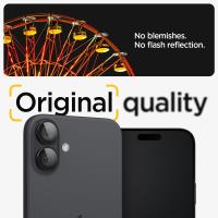 Spigen Optik Pro GLAS.TR EZ Fit Camera Protector 2-Pack - Szkło ochronne na obiektyw do iPhone 16 / 16 Plus (2 szt) (Czarny)