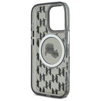 Karl Lagerfeld IML Monogram Karl & Choupette Head MagSafe - Etui iPhone 16 Pro (czarny)