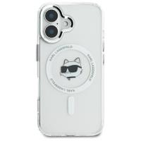 Karl Lagerfeld IML Metal Choupette Head MagSafe - Etui iPhone 16 Plus (biały)