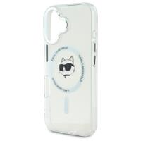 Karl Lagerfeld IML Metal Choupette Head MagSafe - Etui iPhone 16 Plus (biały)