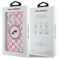 Karl Lagerfeld IML Monogram Karl & Choupette Head MagSafe - Etui iPhone 16 (różowy)