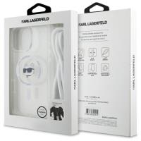 Karl Lagerfeld IML Choupette Head & Cord MagSafe - Etui iPhone 16 Pro Max (przezroczysty)