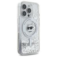 Karl Lagerfeld Liquid Glitter Choupette Head MagSafe - Etui iPhone 16 Pro Max (przezroczysty)