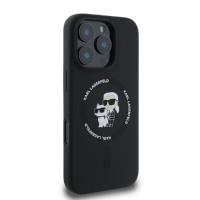 Karl Lagerfeld Silicone Karl & Choupette Ring MagSafe - Etui iPhone 16 Pro Max (czarny)