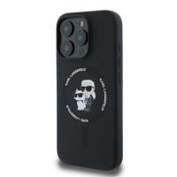 Karl Lagerfeld Silicone Karl & Choupette Ring MagSafe - Etui iPhone 16 Pro Max (czarny)