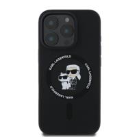Karl Lagerfeld Silicone Karl & Choupette Ring MagSafe - Etui iPhone 16 Pro Max (czarny)