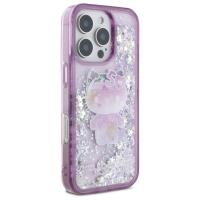 Hello Kitty Liquid Glitter 50TH Anniversary Party - Etui iPhone 16 Pro (fioletowy)