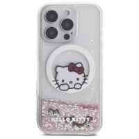 Hello Kitty Liquid Glitter Sweet Kitty Bows MagSafe - Etui iPhone 16 Pro (biały)