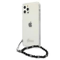 Guess Black Pearl Strap - Etui iPhone 12 / iPhone 12 Pro (przezroczysty)