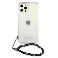 Guess Black Pearl Strap - Etui iPhone 12 / iPhone 12 Pro (przezroczysty)