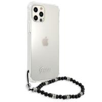 Guess Black Pearl Strap - Etui iPhone 12 / iPhone 12 Pro (przezroczysty)