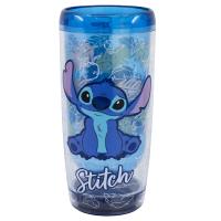 Disney Stitch - Nieprzewracalny kubek Dropsafe z podwójnymi ściankami z kolekcji Ohana 625 ml