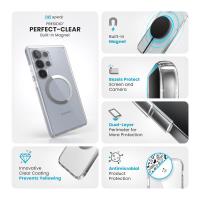 Speck Presidio Perfect-Clear Magnet - Etui Samsung Galaxy S25 Ultra MagSafe (Clear / Chrome Finish / Serene Silver)