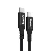 Crong Soft Link - Kabel 100W PD 5A USB-C do USB-C 120cm (czarny)