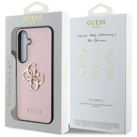 Guess Grained Big 4G Logo Small Classic Logo - Etui do Samsung Galaxy S25+ (różowy)