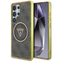 Guess 4G Glitter Triangle Buttons MagSafe - Etui do Samsung Galaxy S25 Ultra (brązowy) Guess 4G Glitter Triangle Buttons MagSafe - Etui do Samsung Galaxy S25 Ultra (brązowy)