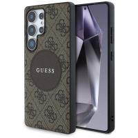 Guess 4G Round Patch Classic Logo MagSafe - Etui do Samsung Galaxy S25 Ultra (brązowy) Guess 4G Round Patch Classic Logo MagSafe - Etui do Samsung Galaxy S25 Ultra (brązowy)