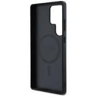Guess 4G Round Patch Classic Logo MagSafe - Etui do Samsung Galaxy S25 Ultra (brązowy)