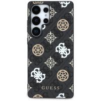 Guess 4G Printed Colored Peony Pattern MagSafe - Etui do Samsung Galaxy S25 Ultra (czarny)