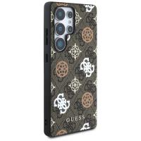 Guess 4G Printed Colored Peony Pattern MagSafe - Etui do Samsung Galaxy S25 Ultra (brązowy)