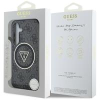 Guess 4G Glitter Triangle Buttons MagSafe - Etui do Samsung Galaxy S25+ (czarny)