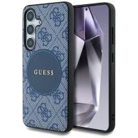 Guess 4G Round Patch Classic Logo MagSafe - Etui do Samsung Galaxy S25+ (niebieski) Guess 4G Round Patch Classic Logo MagSafe - Etui do Samsung Galaxy S25+ (niebieski)