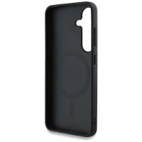 Guess 4G Round Patch Classic Logo MagSafe - Etui do Samsung Galaxy S25+ (niebieski)