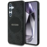 Guess 4G Round Patch Classic Logo MagSafe - Etui do Samsung Galaxy S25+ (czarny) Guess 4G Round Patch Classic Logo MagSafe - Etui do Samsung Galaxy S25+ (czarny)