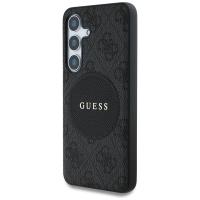 Guess 4G Round Patch Classic Logo MagSafe - Etui do Samsung Galaxy S25+ (czarny)