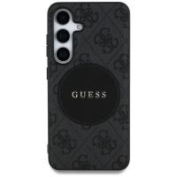 Guess 4G Round Patch Classic Logo MagSafe - Etui do Samsung Galaxy S25+ (czarny)