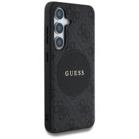 Guess 4G Round Patch Classic Logo MagSafe - Etui do Samsung Galaxy S25+ (czarny)