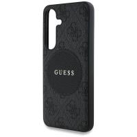 Guess 4G Round Patch Classic Logo MagSafe - Etui do Samsung Galaxy S25+ (czarny)