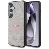 Guess 4G Round Patch Classic Logo MagSafe - Etui do Samsung Galaxy S25+ (różowy) Guess 4G Round Patch Classic Logo MagSafe - Etui do Samsung Galaxy S25+ (różowy)