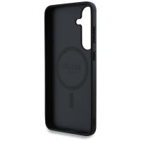 Guess 4G Round Patch Classic Logo MagSafe - Etui do Samsung Galaxy S25+ (brązowy)