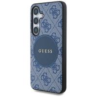 Guess 4G Round Patch Classic Logo MagSafe - Etui do Samsung Galaxy S25 (niebieski)